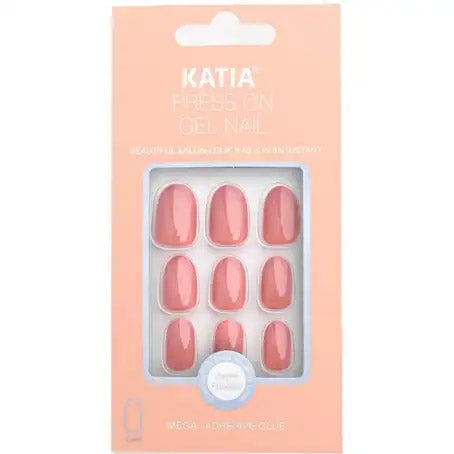 Katia Gorgeous Press On Nails Shine Nude Pink 25