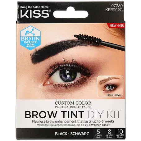 Kiss Eyebrow Tint DIY Kit - Black (KEBT02C 3S)