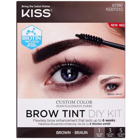 Kiss Eyebrow Tint DIY Kit Brown - KEBT01C (3S)