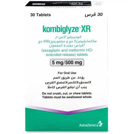 Kombiglyze-XR Tablets 5 by 500mg 30 Pcs