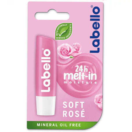 Labello Moisturizing Lip Balm - Soft Rose, 4.8g