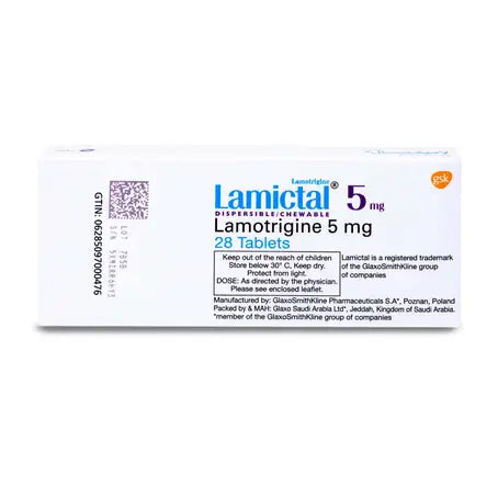 Lamictal 5 mg Dispersable Tablet 28 Pcs