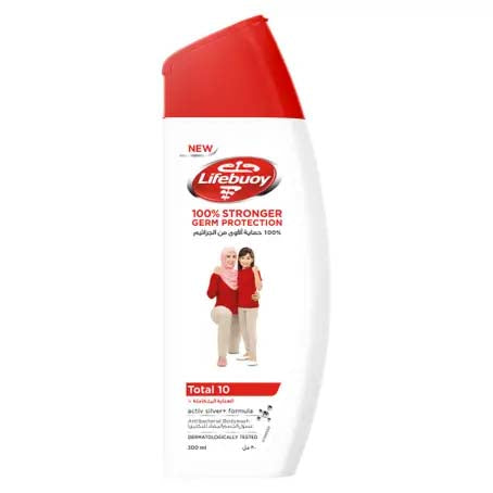 Lifebuoy Body Wash Total 300 ML + Puff