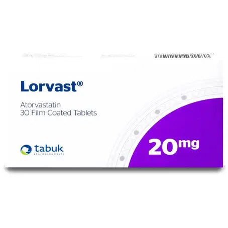 Lorvast 20 mg Tablet 30 Pcs