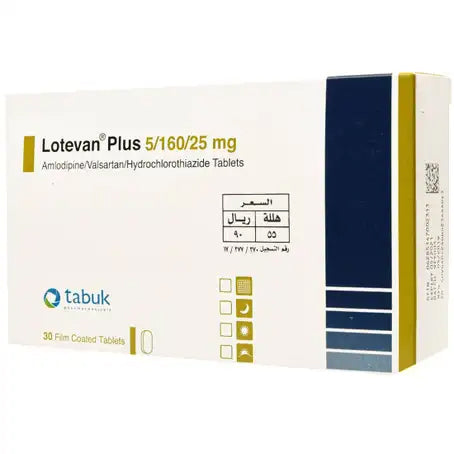 Lotevan plus 5 by 160 by 25 mg 30 Tablets