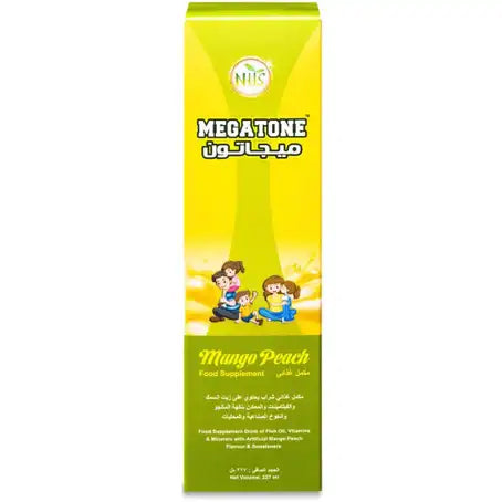 Megatone Omega 3 Fish Oil 227ml Mango Peach Liquid