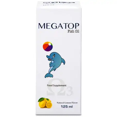 Megatop Omega 3 Fish Oil 125 ml Lemon Liquid