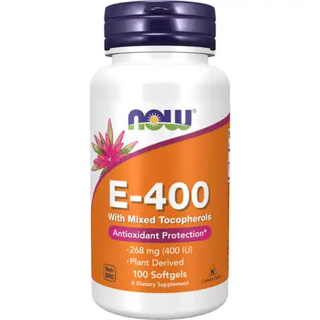 NOW Foods Vitamin E-400 Mixed Tocopherols 100 Softgels