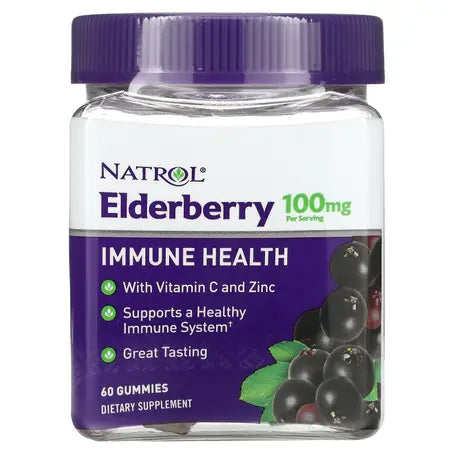 Natrol Elderberry Immune Health 100 mg 60 Gummies