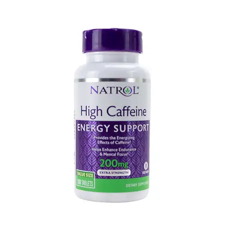 Natrol High Caffeine Energy Support 200 mg 100 Tablets