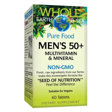 Natural Factors Whole Earth & Sea Men's 50+ Multivitamin 60 Tablets