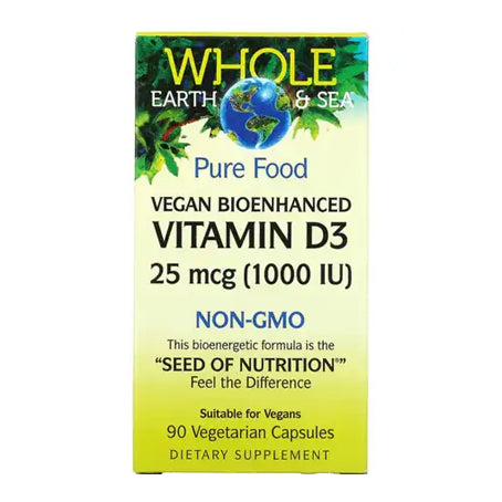 Natural Factors Whole Earth & Sea Vitamin D 1000 IU 90  Capsules