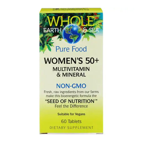 Natural Factors Whole Earth & Sea Women's 50+ Multivitamin 60 Tablets