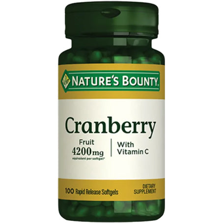 Nature's Bounty Cranberry 4200 + Vitamin C 120 Softgels