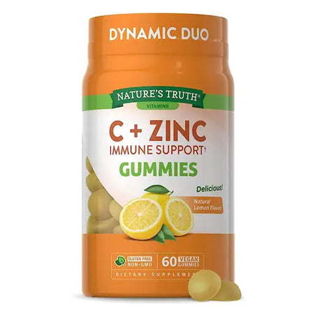 Nature's Truth Vitamin C + Zinc Immune Support 60 Lemon Gummies