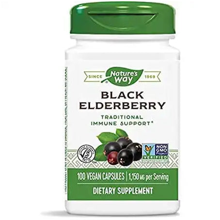 Nature's Way Black Elderberry 1150 mg 100 Capsules