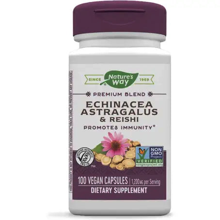 Nature's Way Echinacea Astragalus & Reishi 1200 mg 100 Capsules