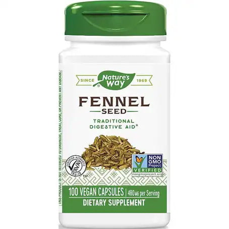 Nature's Way Fennel Seed 480 mg 100 Capsules