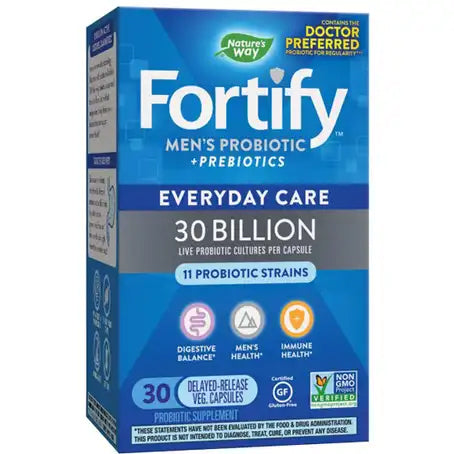 Nature's Way Fortify Men's Probiotic 30 Billion 30 Capsules