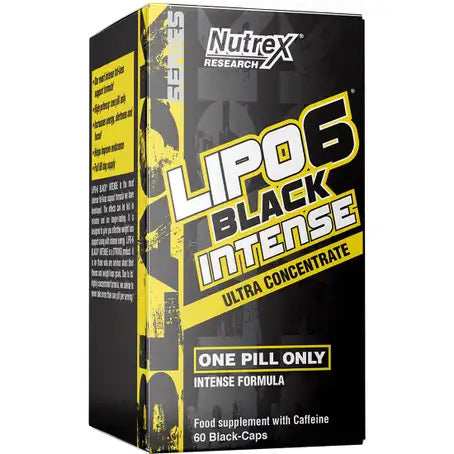 Nutrex Lipo-6 Black Intense + Caffeine Ultra Concentrate - 60 Capsules