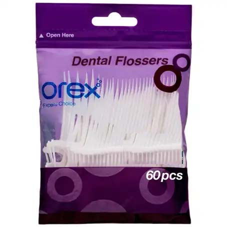 Orex Dental Flossers With Resealable Bag 60 pcs