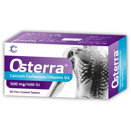 Osterra Calcium 500 Mg Vitamin D 400 IU 30 Tablets