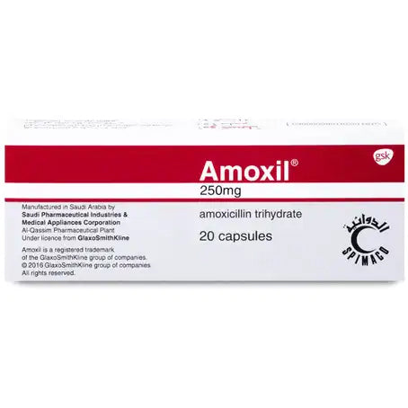 Amoxil 250 mg Capsule 20 Pcs