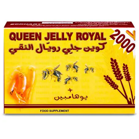 Queen Jelly Royal 2000 + Yohimbine - 30 Capsules