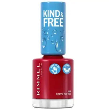 Rimmel Kind & Free Nail Polish - 156 Poppy Pop Red