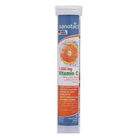 Sanotact Vitamin C 1000 mg 20 Orange Effervescent Tablets