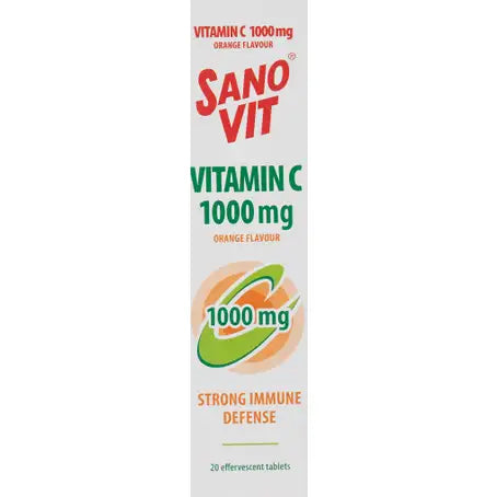 Sanovit Vit C 1000 Mg Orange Flavour 20 Effervescent Tablets