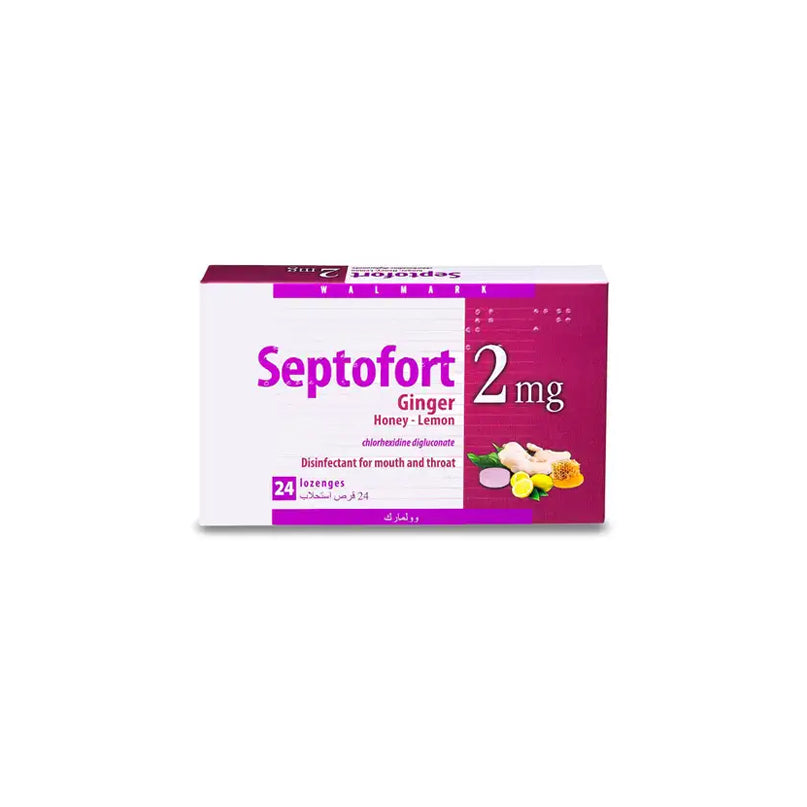 Septofort Lozenges Ginger&Honey&Lemon 2 mg 24 Pcs