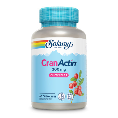 Solaray CranActin Cranberry Extract 200 mg - 60 Chewable Tablets