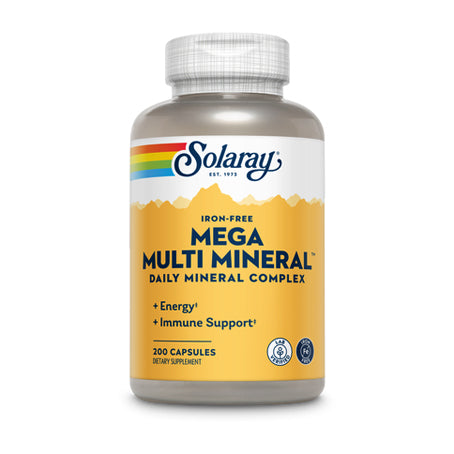 Solaray Mega Multi Mineral Iron Free 200 Capsules