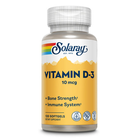 Solaray Vitamin D 400 IU 120 Softgels