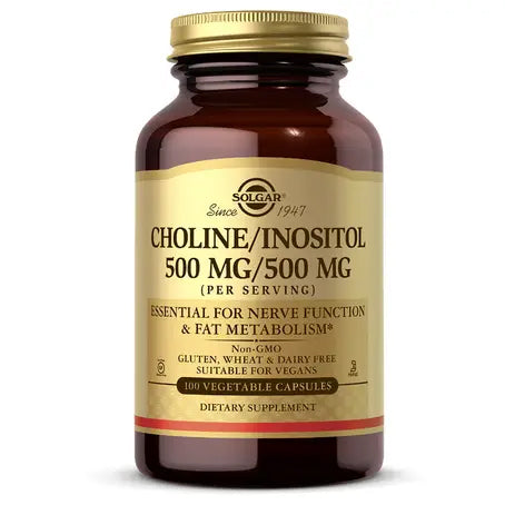 Solgar Choline by Inositol 500 mg - 100 Capsules