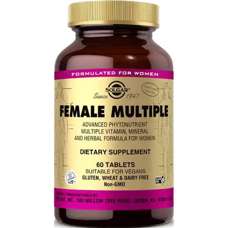 Solgar Female Multiple Vitamins, Minerals & Herbal Formula for Women (60 Tablets)