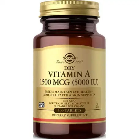 Solgar Vitamin A 1500 Mcg (5,000 IU) 100 Tablets