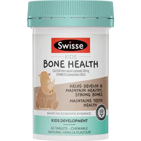 Swisse Kid's Bone Health Calcium & Vitamin D 60 Chewable Tablets