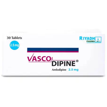 Vascodipine 2.5 mg Tablet 30 Pcs