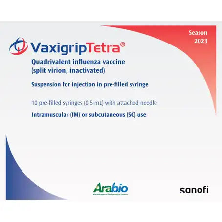 Vaxigrip Tetra 15 Mcg 0.5 Ml Syringe (Refrigerator)