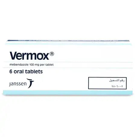 Vermox 100 mg Tablet 6 Pcs