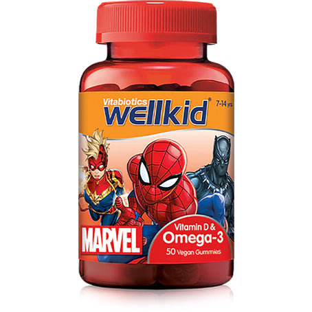 Vitabiotics Wellkid D3 & Omega 3, 7-14 Yrs, 50 Jellies