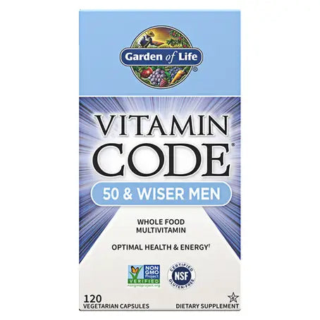 Vitamin Code 50 & Wiser Men Multivitamin 120 Capsules