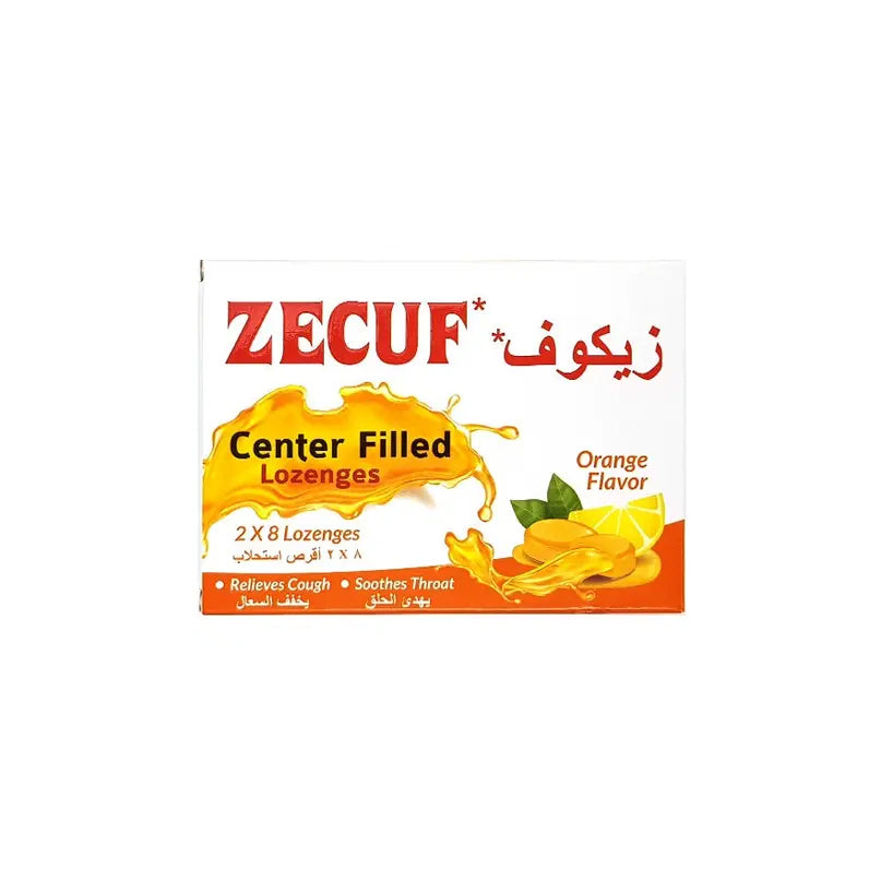 Zecuf Lozenges Center Filled Orange 16'S