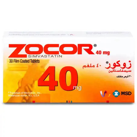 Zocor 40 mg Tablet 30 Pcs